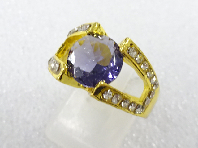 Colored stone ring (size 16)